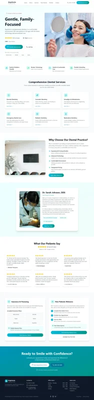 Dental Clinic portfolio website design by Mindwebix USA